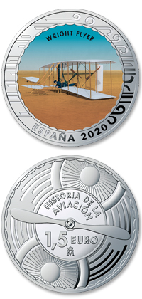 Imagen de la moneda Wright Flyer